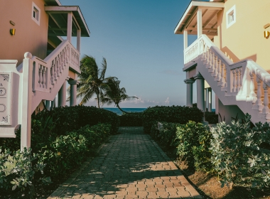 Pathway between two properties in Jamaica.