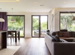 Classically elegant living room with sofa