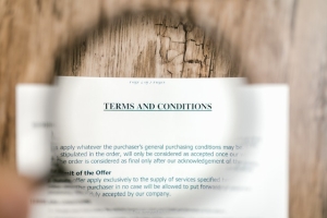 Contract with terms and conditions.