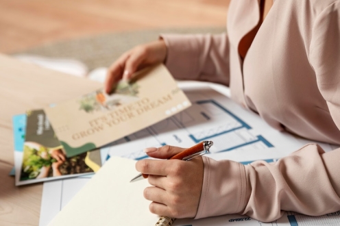 A woman looking into some of the ways to finance your property in Jamaica